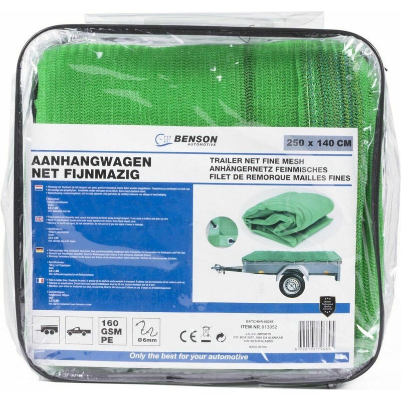 Afbeelding laden in galerijviewer, Benson aanhangwagen net fijnmazig 250x140 cm groen