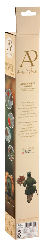 Afbeelding laden in galerijviewer, Grafix diamond painting anton pieck man met rozen 40x50cm