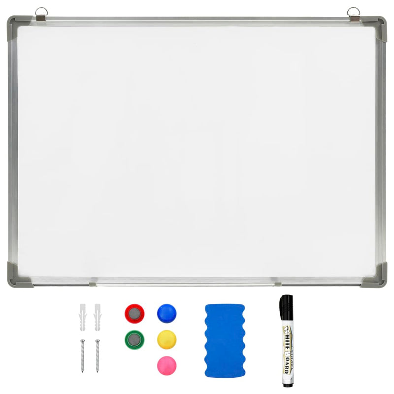Afbeelding laden in galerijviewer, Vidaxl whiteboard magnetisch 70x50 cm staal wit