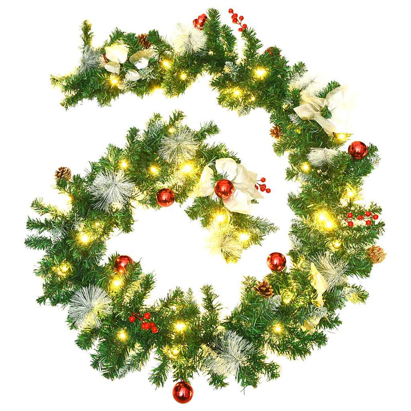 Afbeelding laden in galerijviewer, Vidaxl kerstslinger met led-lampjes 2,7 m pvc groen