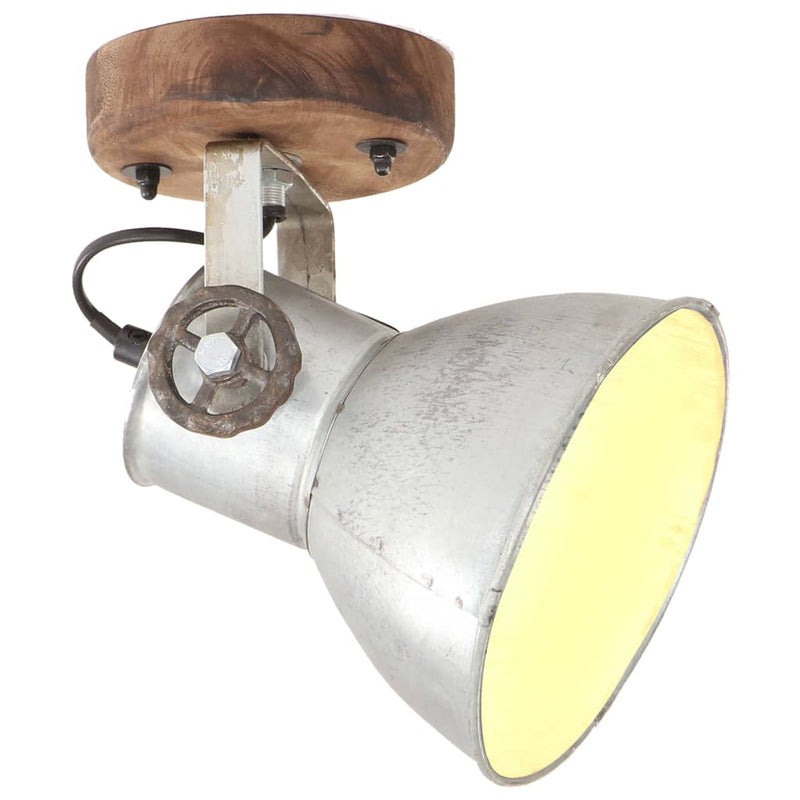 Afbeelding laden in galerijviewer, Vidaxl wand- plafondlampen industrieel 2 st e27 20x25 cm zilverkleurig