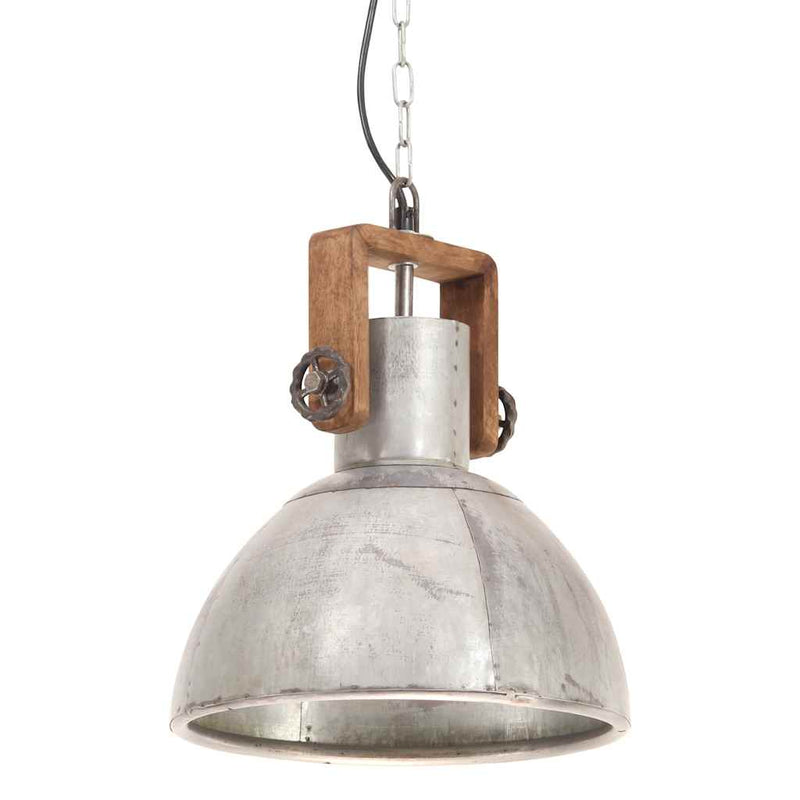 Afbeelding laden in galerijviewer, Vidaxl hanglamp industrieel rond 25 w e27 30 cm zilverkleurig