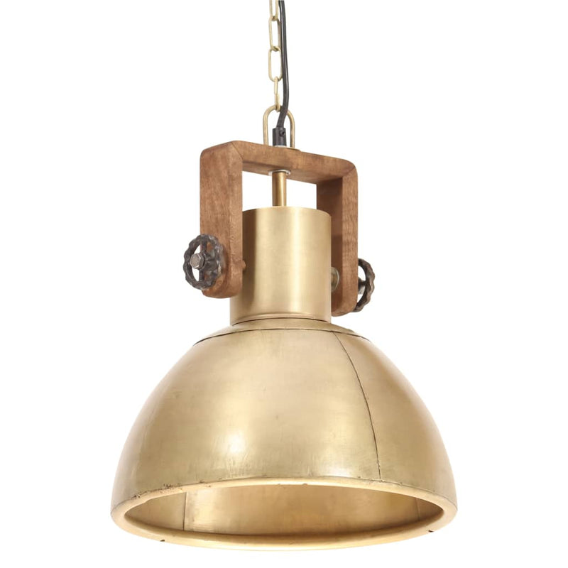 Afbeelding laden in galerijviewer, Vidaxl hanglamp industrieel rond 25 w e27 30 cm messingkleurig