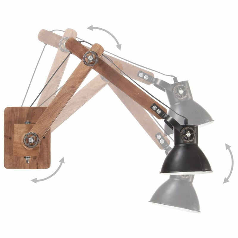 Afbeelding laden in galerijviewer, VidaXL Wandlamp industrieel rond E27 zwart