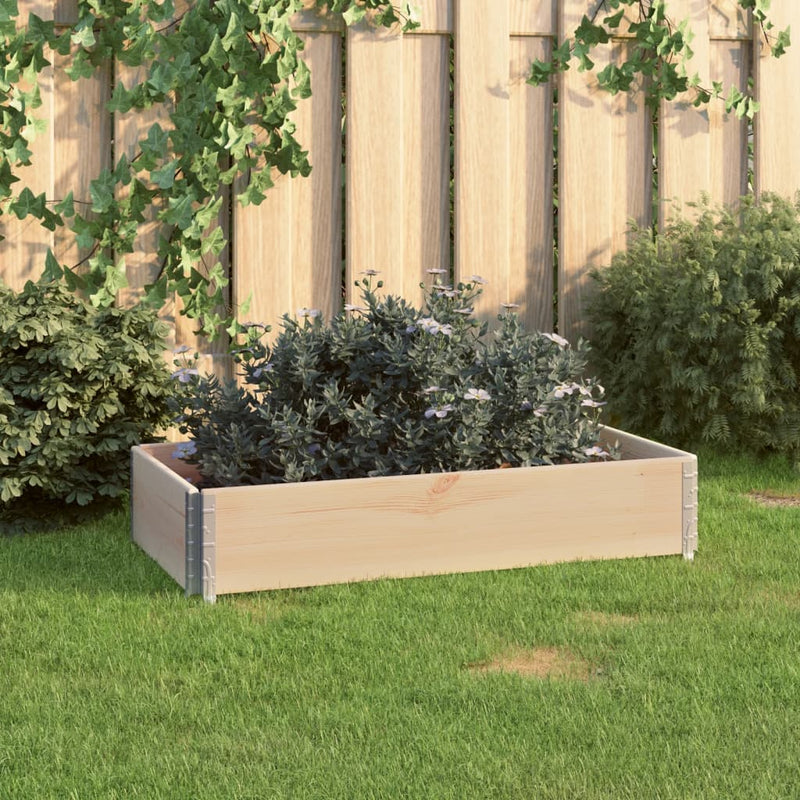 Afbeelding laden in galerijviewer, Vidaxl plantenbak verhoogd 50x100 cm massief grenenhout