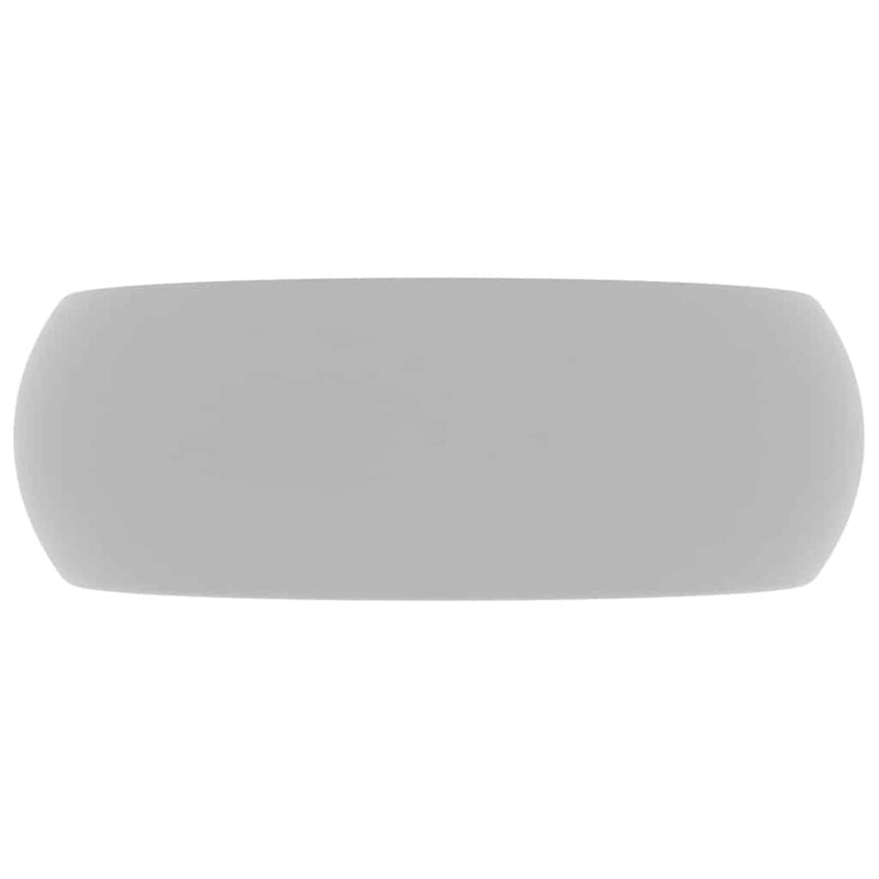 Afbeelding laden in galerijviewer, Vidaxl wastafel rond 40x15 cm keramiek mat lichtgrijs
