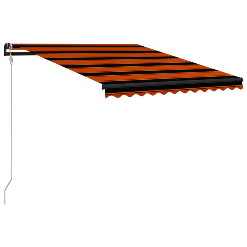 Afbeelding laden in galerijviewer, VidaXL Luifel automatisch uittrekbaar 300x250 cm oranje en bruin