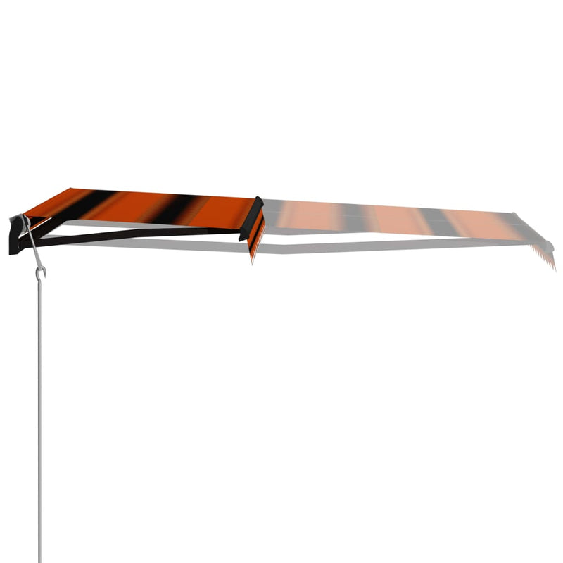 Afbeelding laden in galerijviewer, VidaXL Luifel automatisch uittrekbaar 300x250 cm oranje en bruin