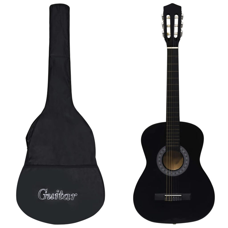 Afbeelding laden in galerijviewer, Vidaxl gitaar klassiek beginner met tas 3 4 36 zwart