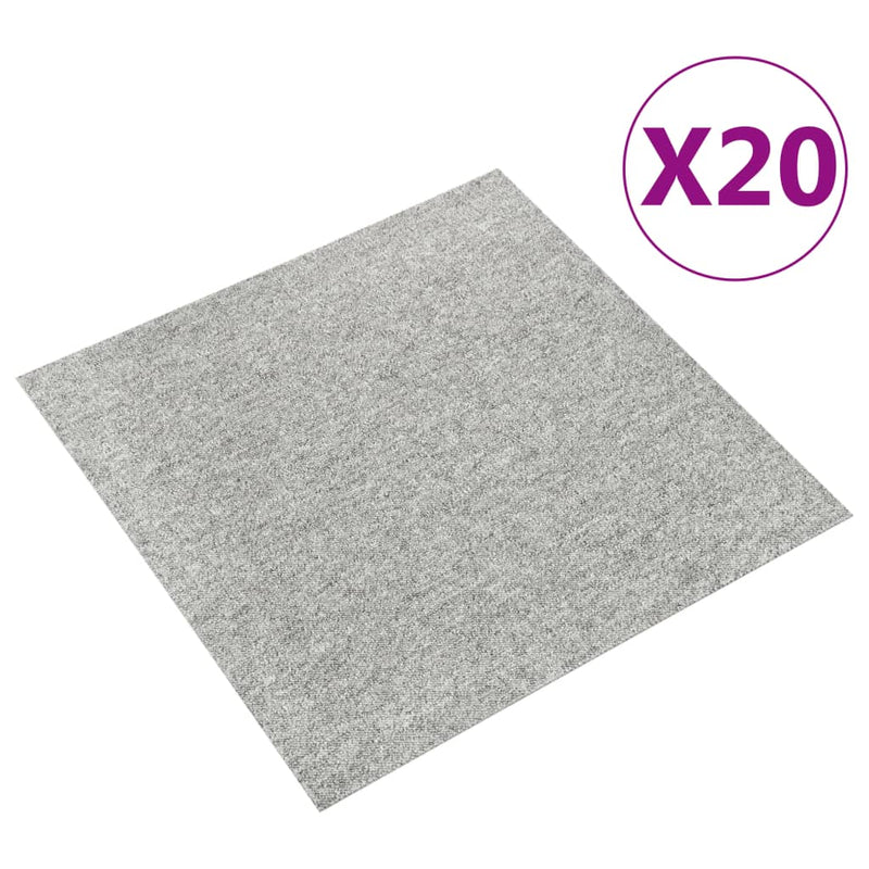Afbeelding laden in galerijviewer, Vidaxl tapijttegels 20 st 5 m² 50x50 cm lichtgrijs