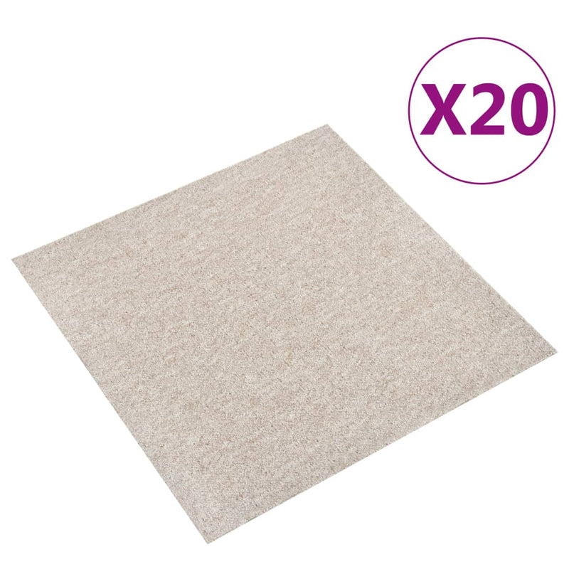 Afbeelding laden in galerijviewer, Vidaxl tapijttegels 20 st 5 m² 50x50 cm lichtbeige