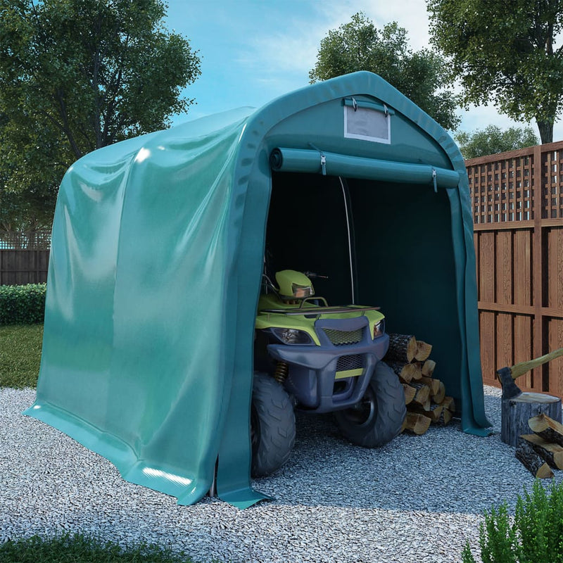 Afbeelding laden in galerijviewer, VidaXL Garagetent 1,6x2,4 m PVC groen