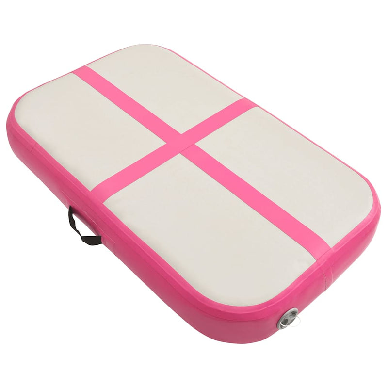 Afbeelding laden in galerijviewer, Vidaxl gymnastiekmat met pomp opblaasbaar 60x100x15 cm pvc roze