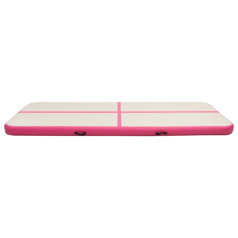 Afbeelding laden in galerijviewer, Vidaxl gymnastiekmat met pomp opblaasbaar 400x100x15 cm pvc roze