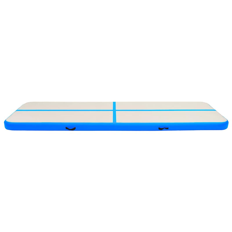 Afbeelding laden in galerijviewer, Vidaxl gymnastiekmat met pomp opblaasbaar 800x100x15 cm pvc blauw