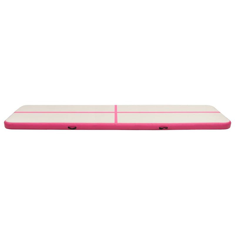 Afbeelding laden in galerijviewer, Vidaxl gymnastiekmat met pomp opblaasbaar 800x100x20 cm pvc roze
