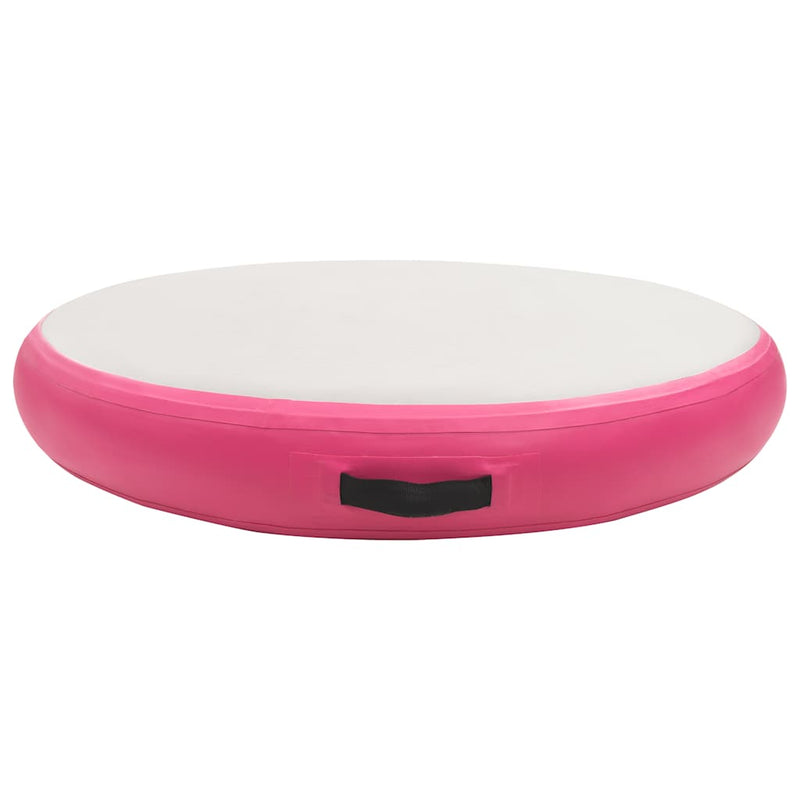Afbeelding laden in galerijviewer, Vidaxl gymnastiekmat met pomp opblaasbaar 100x100x10 cm pvc roze