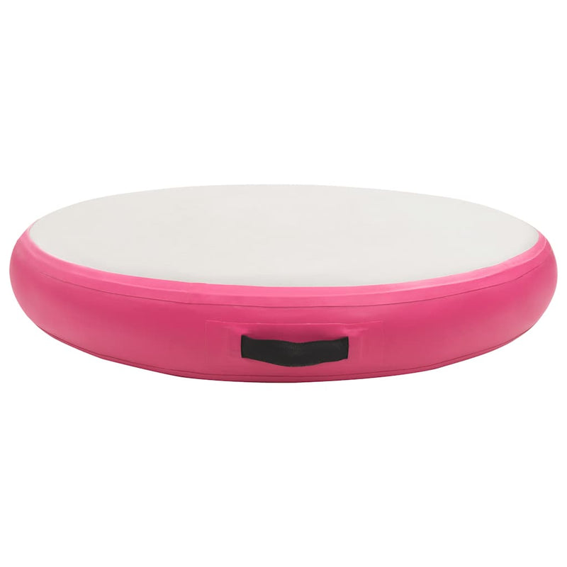 Afbeelding laden in galerijviewer, Vidaxl gymnastiekmat met pomp opblaasbaar 100x100x15 cm pvc roze