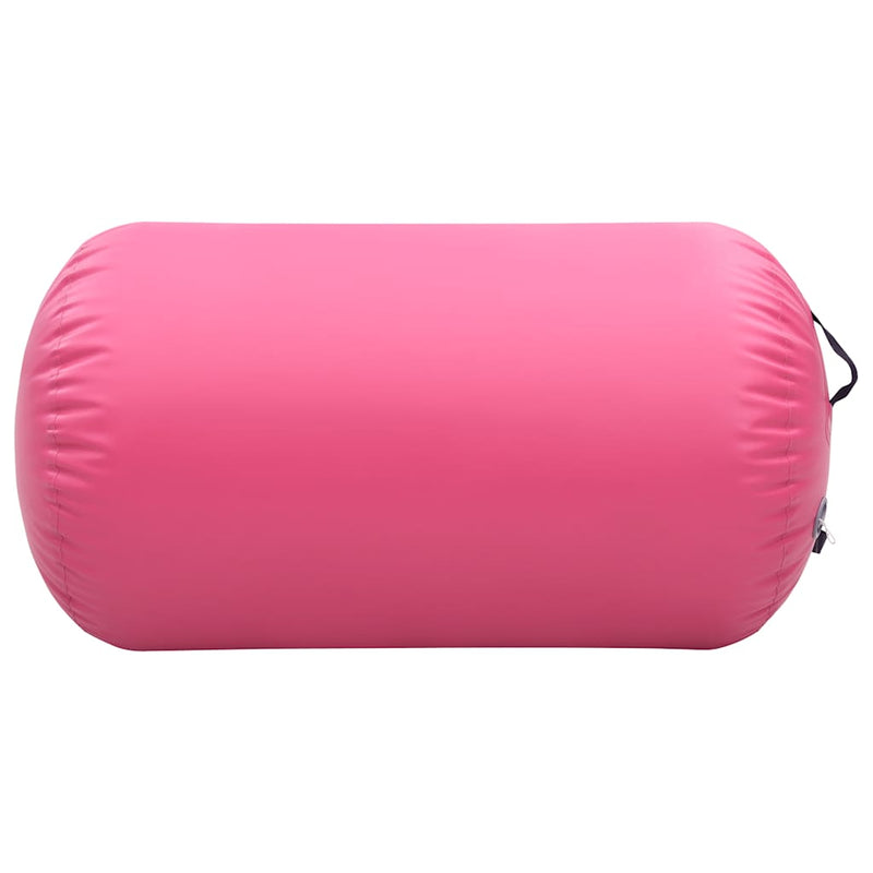 Afbeelding laden in galerijviewer, Vidaxl gymnastiekrol met pomp opblaasbaar 100x60 cm pvc roze