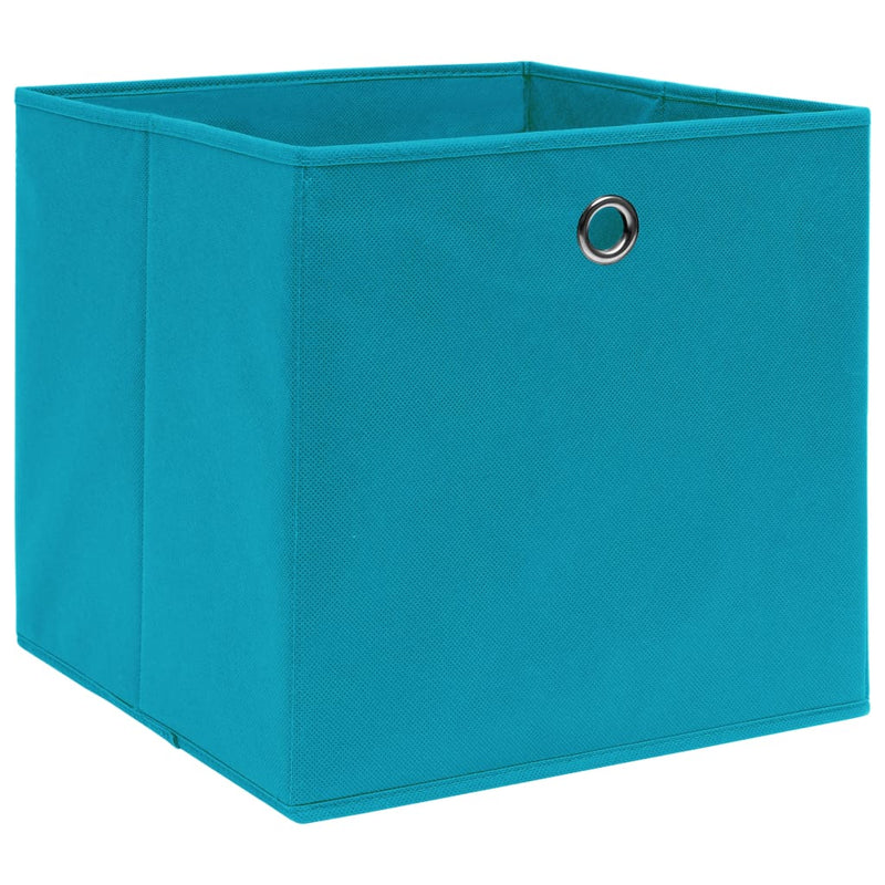 Afbeelding laden in galerijviewer, Vidaxl opbergboxen 4 st 28x28x28 cm nonwoven stof babyblauw