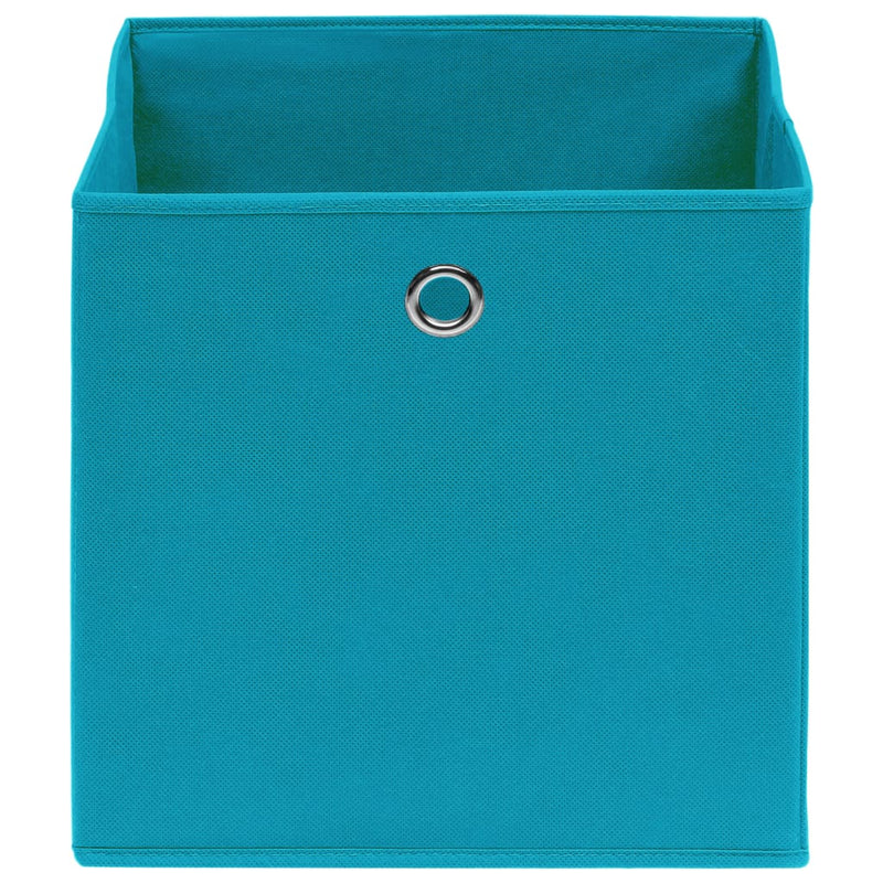Afbeelding laden in galerijviewer, Vidaxl opbergboxen 4 st 28x28x28 cm nonwoven stof babyblauw