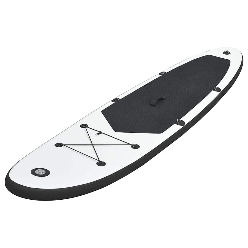 Afbeelding laden in galerijviewer, Vidaxl stand up paddleboardset opblaasbaar zwart en wit