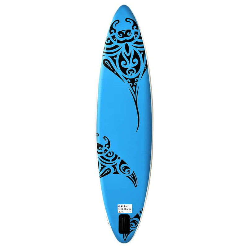 Afbeelding laden in galerijviewer, Vidaxl stand up paddleboardset opblaasbaar 366x76x15 cm blauw