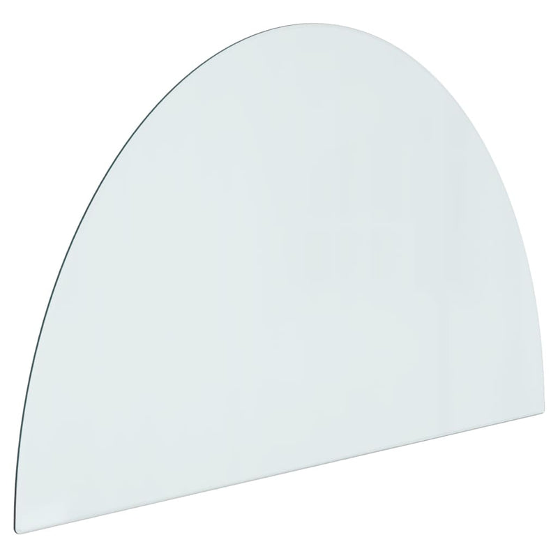 Afbeelding laden in galerijviewer, Vidaxl glasplaat voor openhaard half rond 800x500 mm
