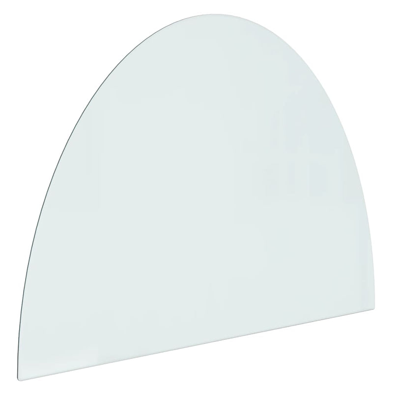 Afbeelding laden in galerijviewer, Vidaxl glasplaat voor openhaard half rond 800x600 mm
