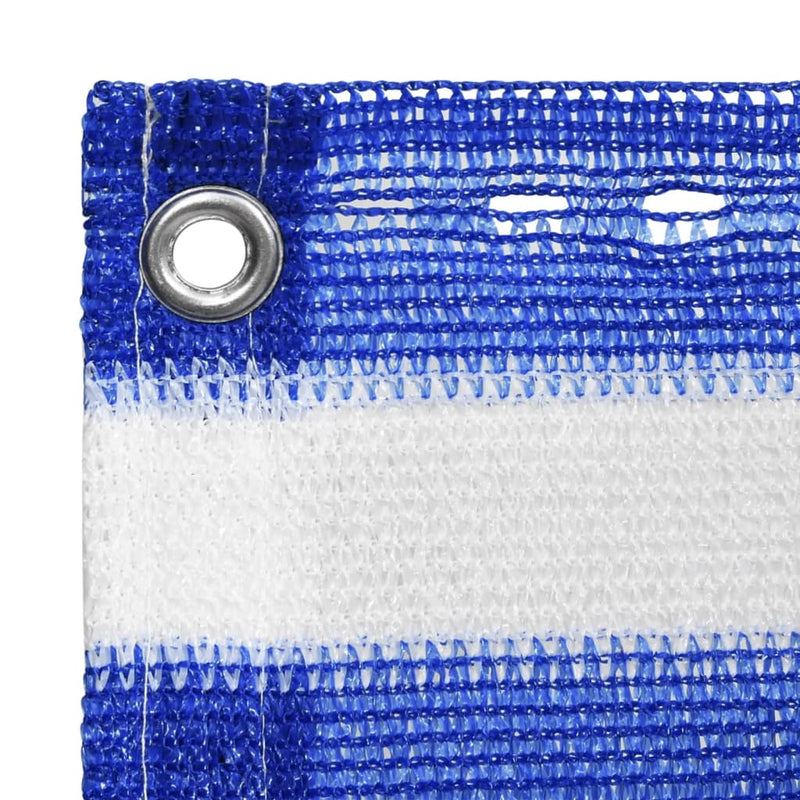 Afbeelding laden in galerijviewer, Vidaxl balkonscherm 120x400 cm hdpe blauw en wit