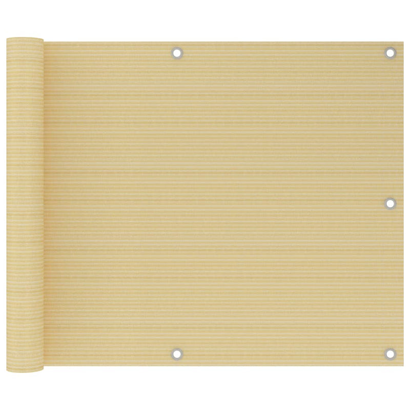 Afbeelding laden in galerijviewer, VidaXL Balkonscherm 75x500 cm HDPE beige