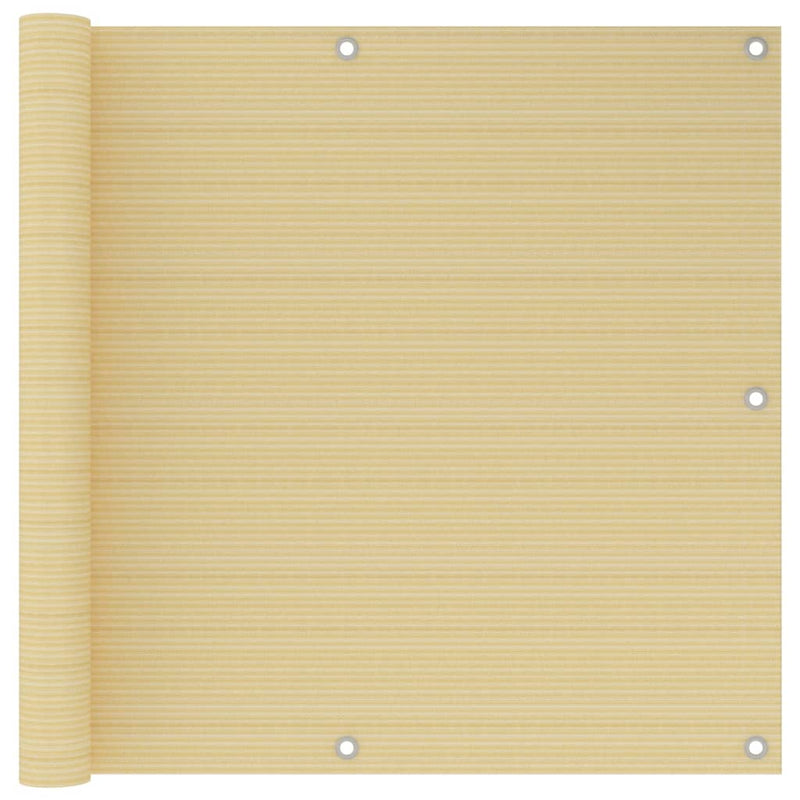 Afbeelding laden in galerijviewer, VidaXL Balkonscherm 90x300 cm HDPE beige