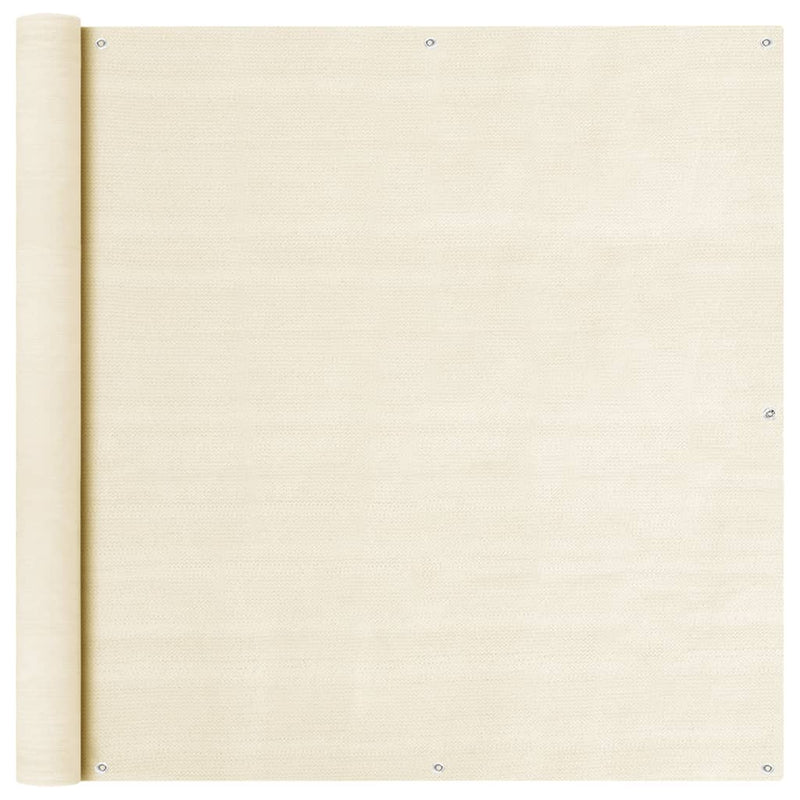 Afbeelding laden in galerijviewer, Vidaxl balkonscherm 120x300 cm hdpe crèmekleurig