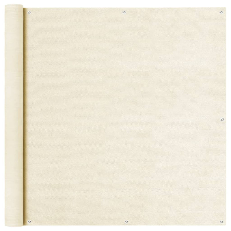 Afbeelding laden in galerijviewer, Vidaxl balkonscherm 120x600 cm hdpe crèmekleurig