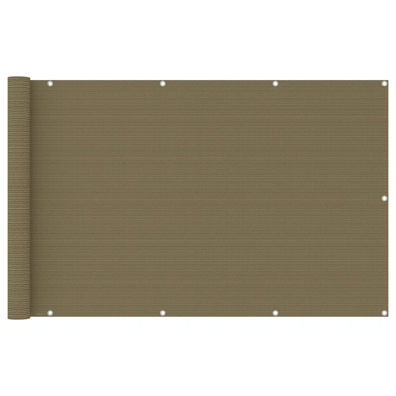 Afbeelding laden in galerijviewer, Vidaxl balkonscherm 120x400 cm hdpe taupe