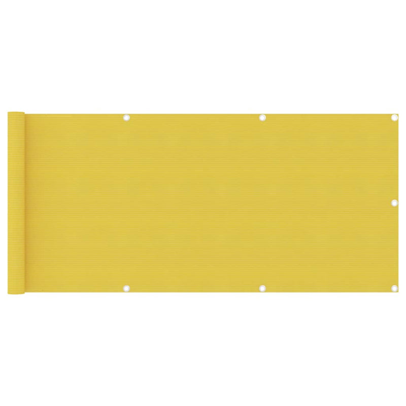 Afbeelding laden in galerijviewer, Vidaxl balkonscherm 75x500 cm hdpe geel