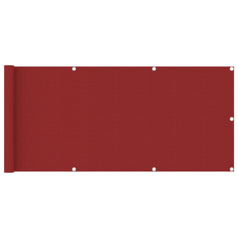 Afbeelding laden in galerijviewer, VidaXL Balkonscherm 75x400 cm HDPE rood