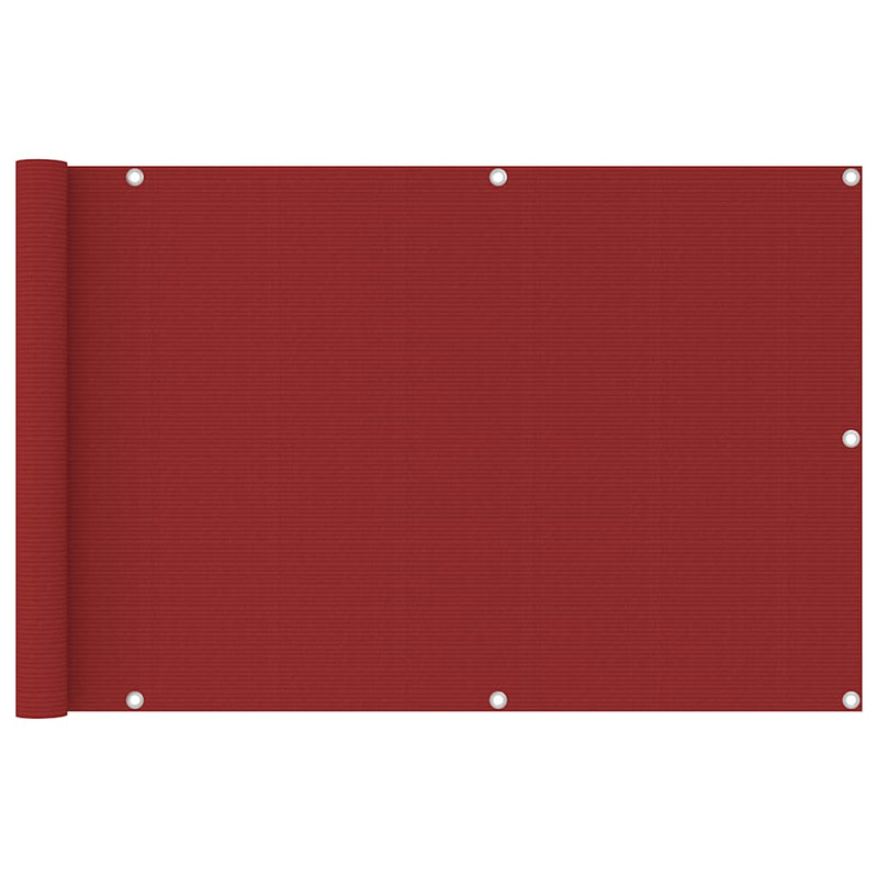 Afbeelding laden in galerijviewer, Vidaxl balkonscherm 90x400 cm hdpe rood