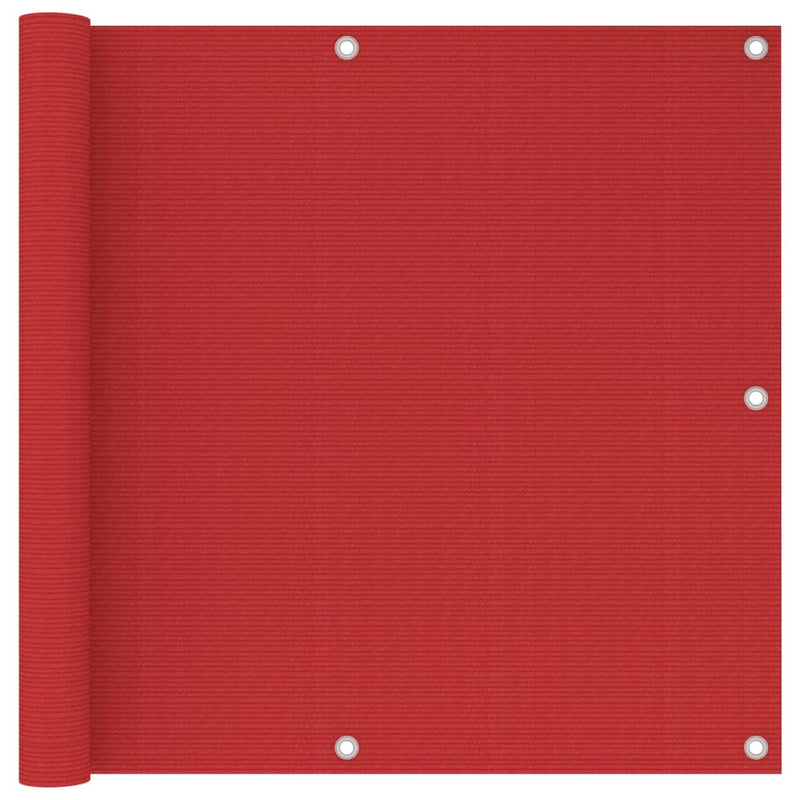 Afbeelding laden in galerijviewer, Vidaxl balkonscherm 90x600 cm hdpe rood