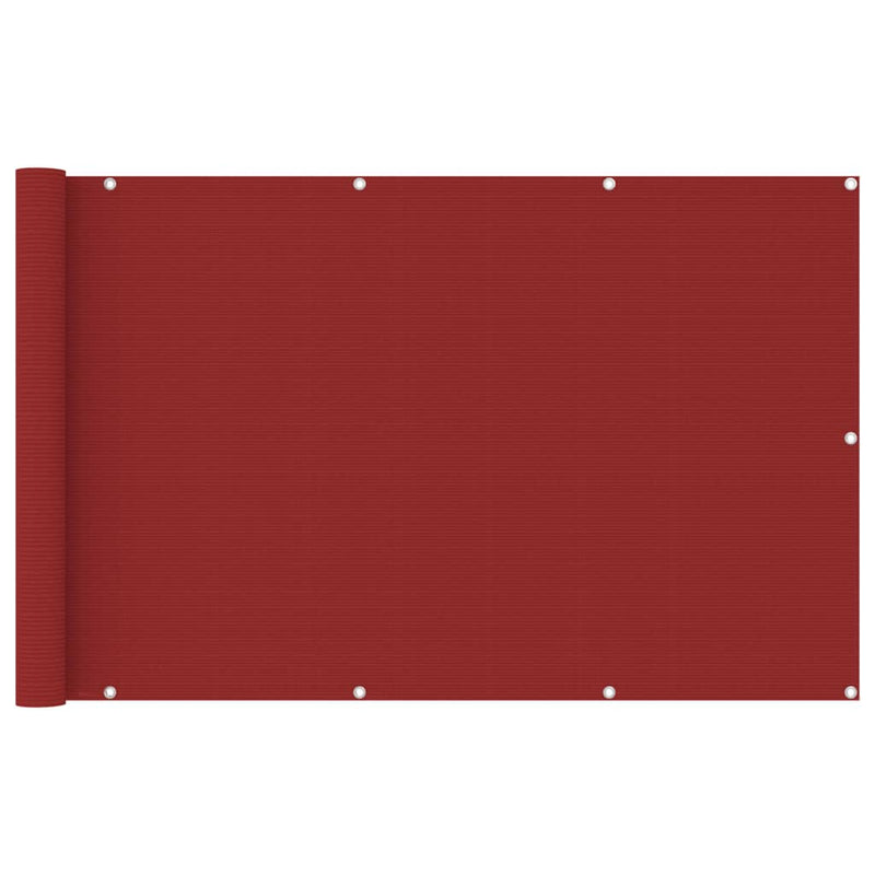 Afbeelding laden in galerijviewer, Vidaxl balkonscherm 120x600 cm hdpe rood