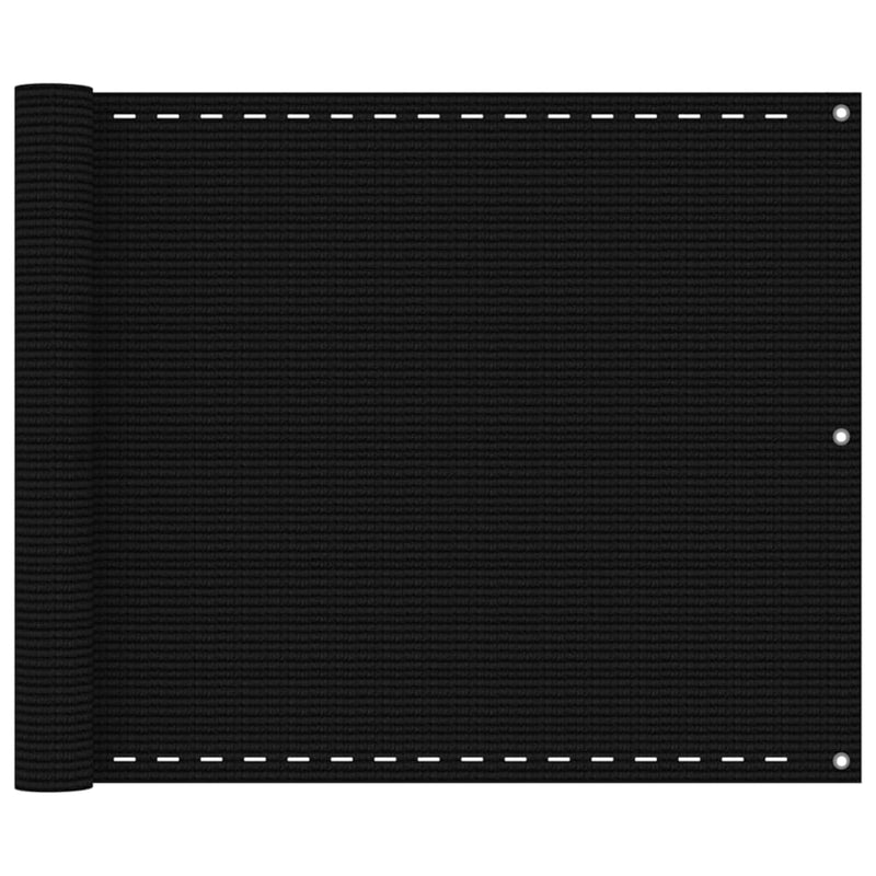 Afbeelding laden in galerijviewer, Vidaxl balkonscherm 75x400 cm hdpe zwart