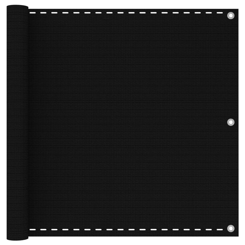 Afbeelding laden in galerijviewer, Vidaxl balkonscherm 90x400 cm hdpe zwart