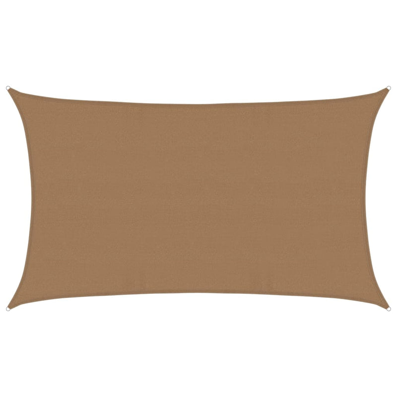 Afbeelding laden in galerijviewer, VidaXL Zonnezeil 160 g m² 5x8 m HDPE taupe