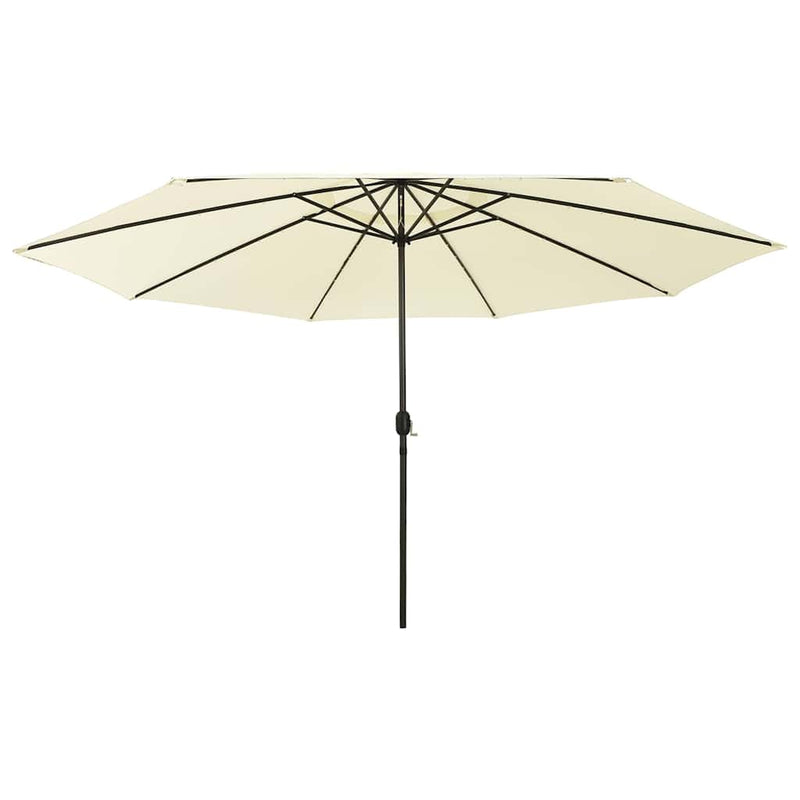 Afbeelding laden in galerijviewer, Vidaxl parasol met led-verlichting 400 cm zandkleurig