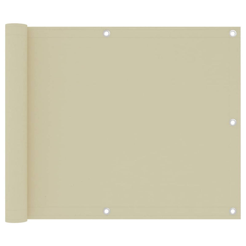 Afbeelding laden in galerijviewer, Vidaxl balkonscherm 75x300 cm oxford stof crème