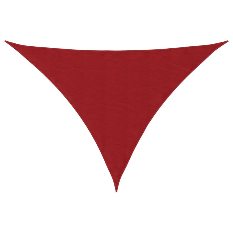 Afbeelding laden in galerijviewer, Vidaxl zonnescherm driehoekig 2,5x2,5x3,5 m oxford stof rood