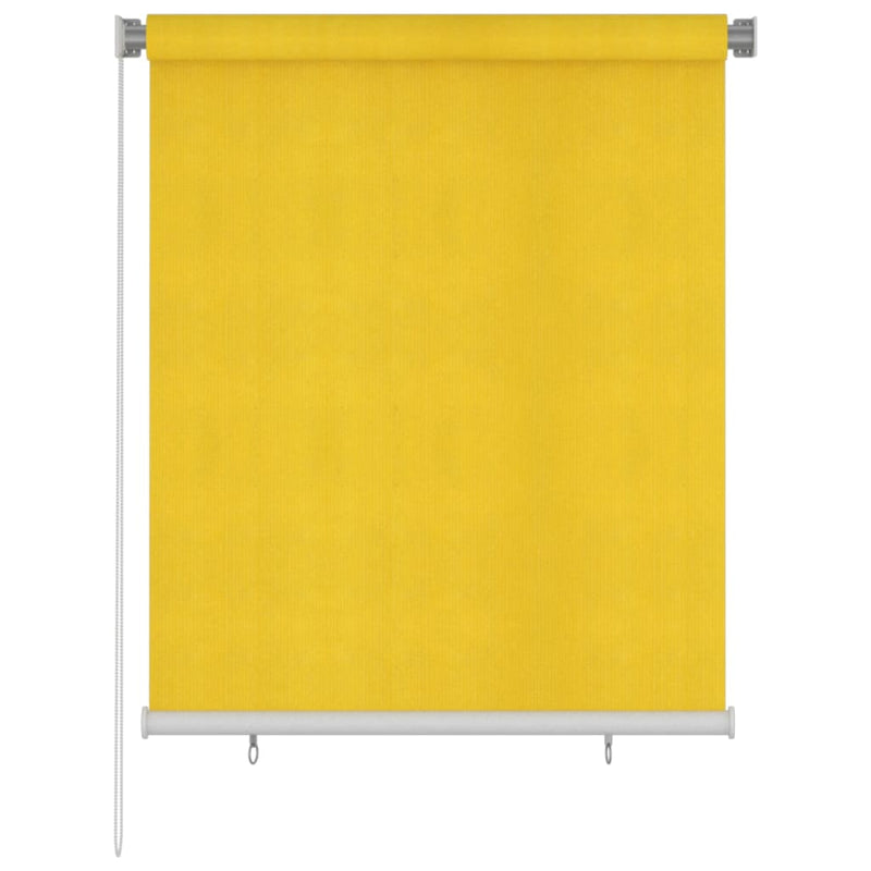 Afbeelding laden in galerijviewer, VidaXL Rolgordijn voor buiten 120x140 cm HDPE geel