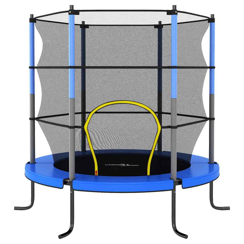 Afbeelding laden in galerijviewer, Vidaxl trampoline met veiligheidsnet rond 140x160 cm blauw