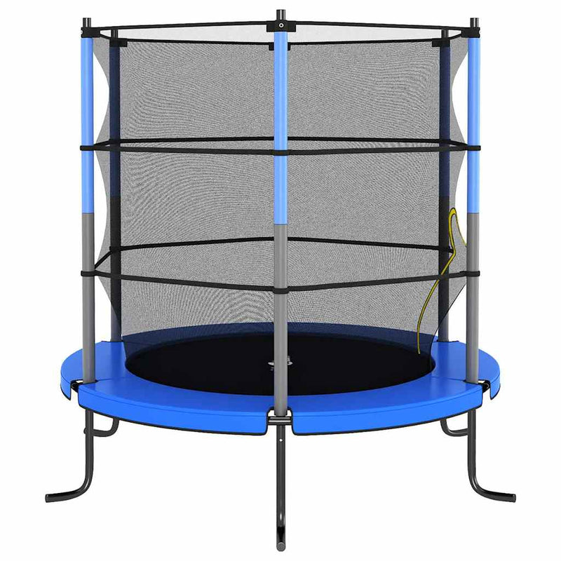 Afbeelding laden in galerijviewer, Vidaxl trampoline met veiligheidsnet rond 140x160 cm blauw