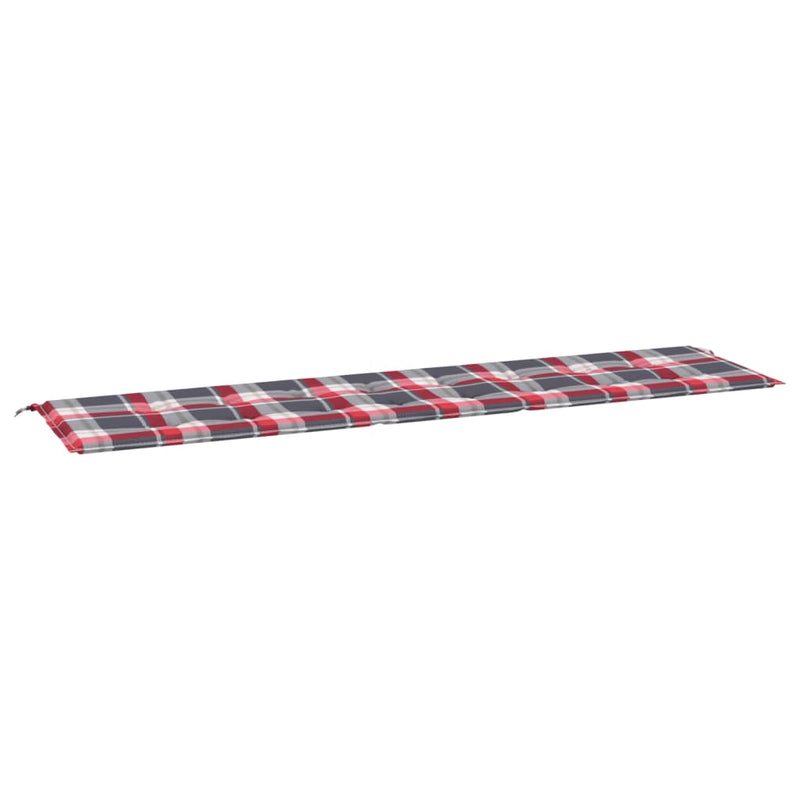 Afbeelding laden in galerijviewer, Vidaxl tuinbankkussen 200x50x4 cm oxford stof ruitpatroon rood